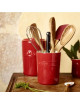 Pot à ustensiles Staub en céramique rouge cerise