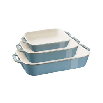 Ensemble de 3 plats à four Staub en céramique - 4 coloris