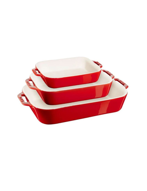 Ensemble de 3 plats à four Staub en céramique - 4 coloris