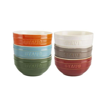 Set de 6 bols Staub Arc-en-ciel en céramique - 2 tailles
