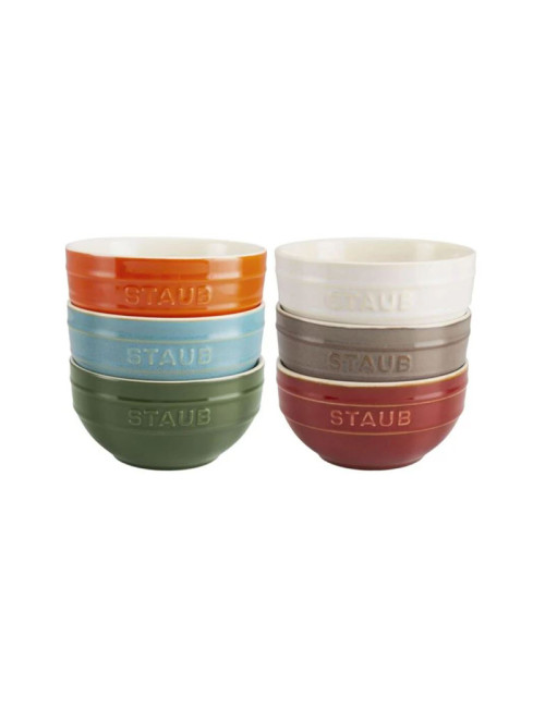 Set de 6 bols Staub Arc-en-ciel en céramique - 2 tailles