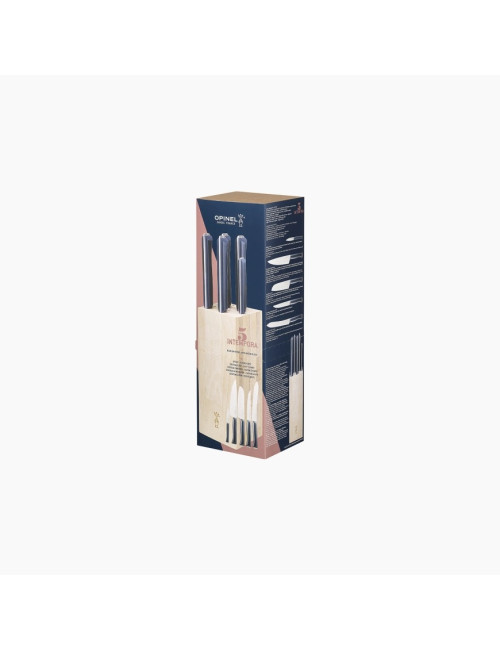 Bloc OPINEL avec 5 couteaux de cuisine Intempora