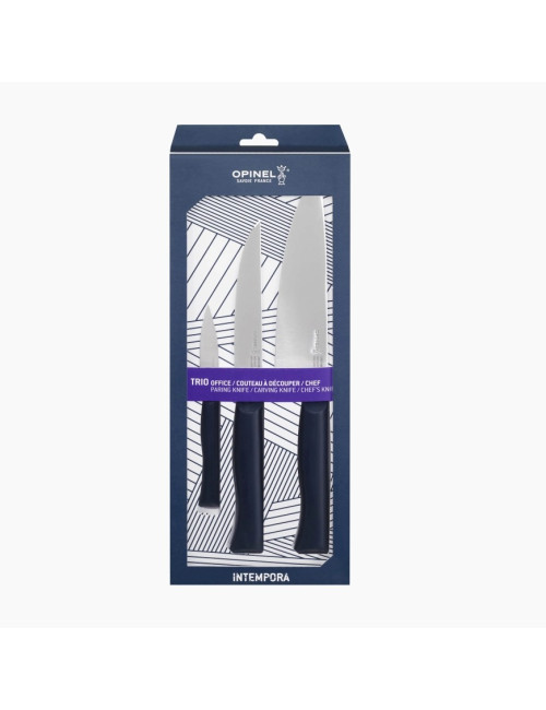 Trio OPINEL avec 3 couteaux de cuisine Intempora