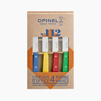 Coffret OPINEL de 4 couteaux d'office n°112 - 2 coloris