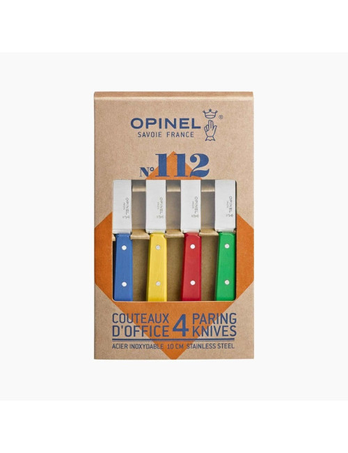 Coffret OPINEL de 4 couteaux d'office n°112 - 2 coloris