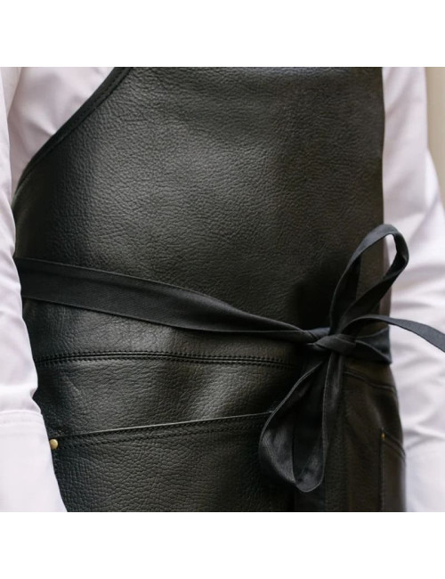 Tablier en cuir grainé Atelier TB pour la cuisine et barbecue "Mambo" - 2 coloris