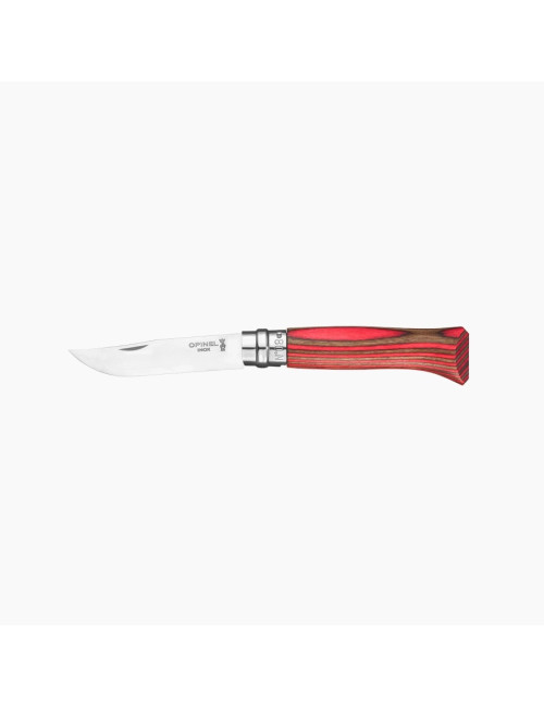 Couteau n°8 OPINEL Tradition Luxe Bouleau lamellé - 3 coloris