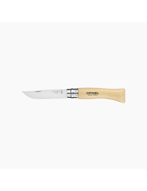 Couteau fermant OPINEL Tradition hêtre inox - 6 tailles n°6, n°7, n°8, n°9, n°10 et n°12