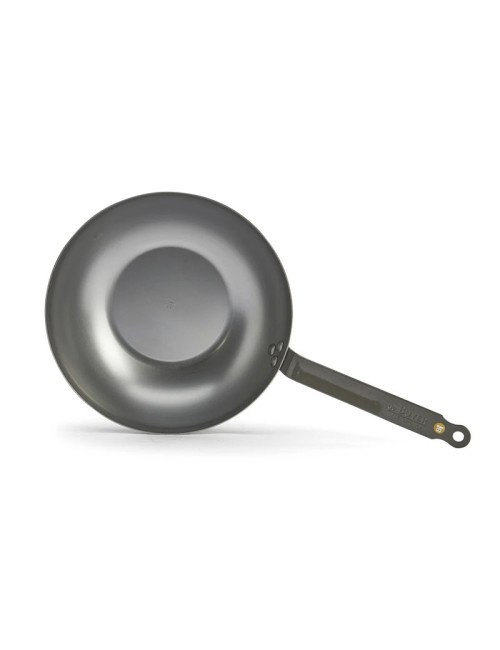 Wok bombé De Buyer Minéral B en acier - 3 tailles