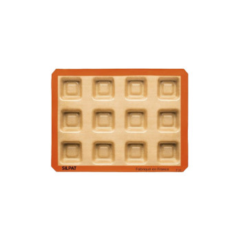 Moule à gâteau 12 savarins carrés SILPAT en silicone 40x30cm