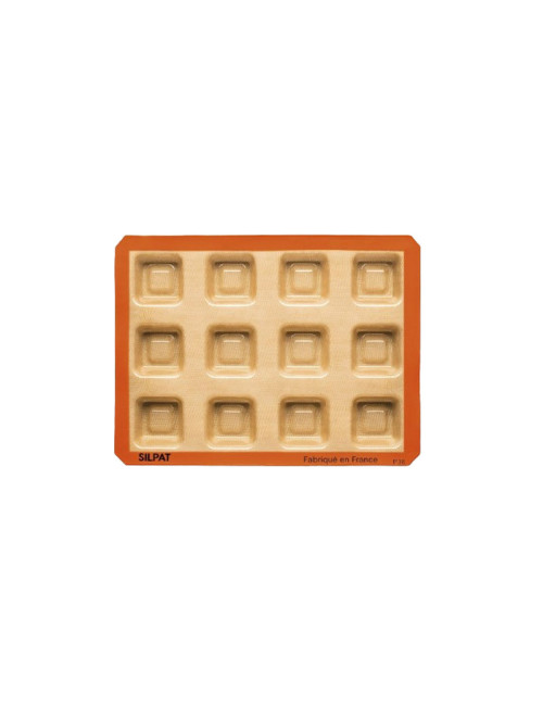 Moule à gâteau 12 savarins carrés SILPAT en silicone 40x30cm