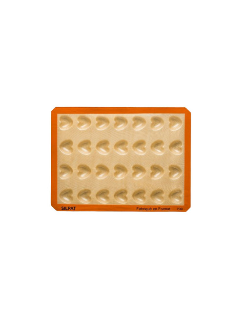 Moule à gâteau 28 mini coeurs SILPAT en silicone 40x30cm