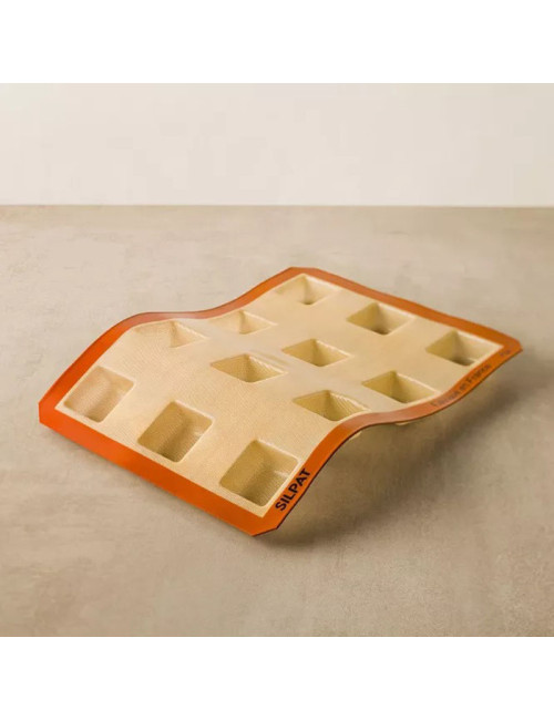 Moule à gâteau 12 carrés SILPAT en silicone 40x30cm