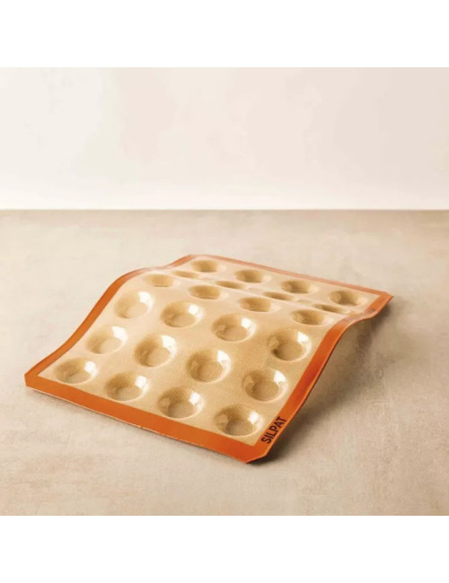 Moule à tarte 24 mini tartelettes SILPAT en silicone 40x30cm