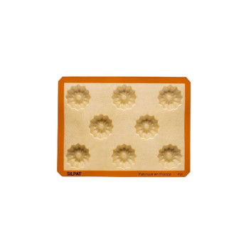 Moule à gâteau 8 mini cakes striés SILPAT en silicone 40x30cm