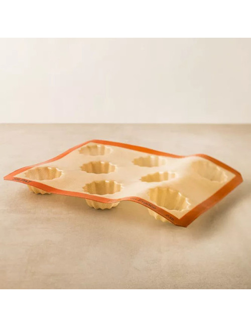 Moule à gâteau 8 mini cakes striés SILPAT en silicone 40x30cm