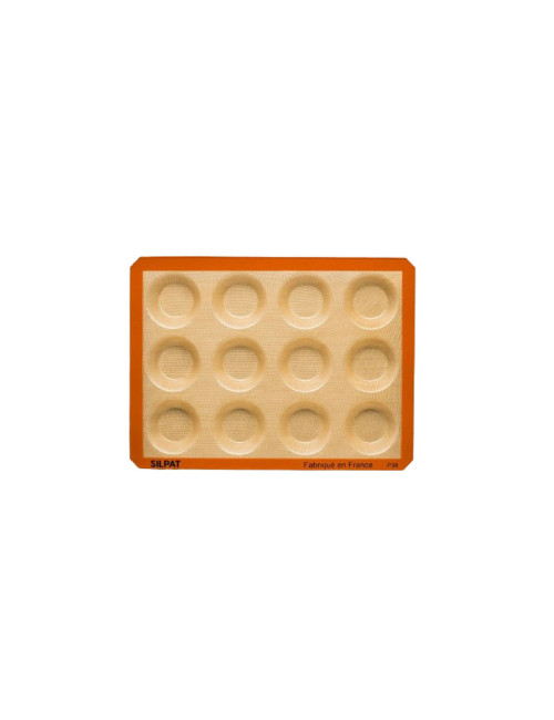 Moule à tarte 12 tartelettes SILPAT en silicone 40x30cm