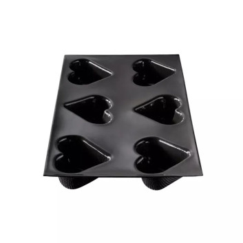 Moule à gâteau 6 coeurs bombés FLEXIPAN en silicone 30X20cm