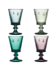 4 verres à vin Abeille La Rochère set de 4 coloris assortis
