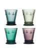 4 verres à eau Abeille La Rochère set de 4 coloris assortis