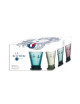 4 verres à eau Abeille La Rochère set de 4 coloris assortis