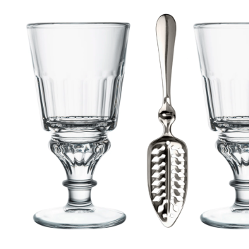 Coffret de 2 verres à absinthe avec cuillère La Rochère dégustation