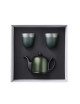 Coffret Salam DEGRENNE théière 4 tasses et 2 mugs vert émeraude