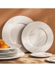 6 assiettes en porcelaine L Fragments DEGRENNE - 6 tailles