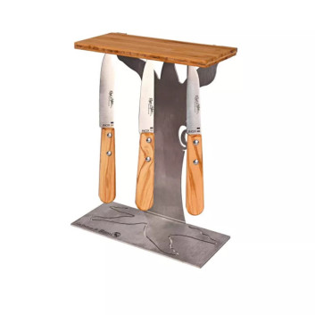 Cut box Roger Orfèvre support à couteau aimanté avec 3 couteaux