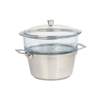 Ensemble vapeur CRISTEL 1826 inox et verre - 2 tailles