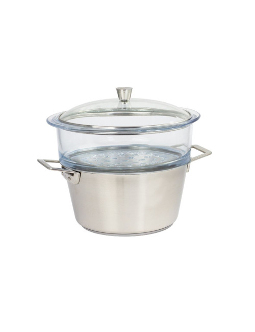Ensemble vapeur CRISTEL 1826 inox et verre - 2 tailles