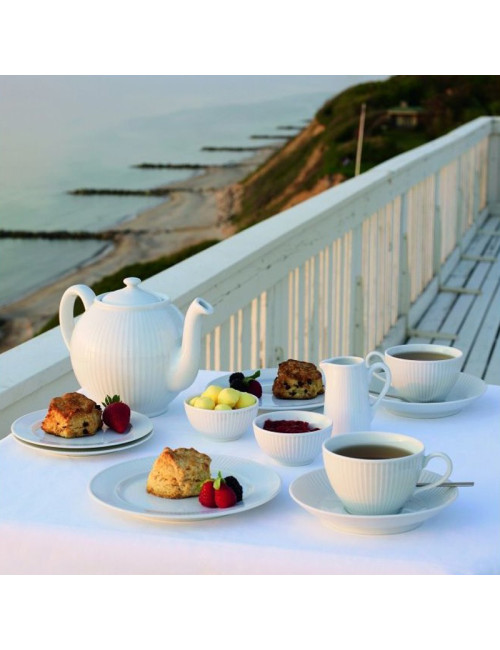 6 soucoupes à café Plissé Pillivuyt en porcelaine - choix n°2