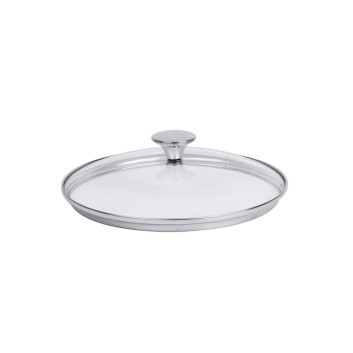 Couvercle bombé CRISTEL Master fixe en verre et inox - 9 tailles