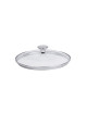 Couvercle bombé CRISTEL Master fixe en verre et inox - 9 tailles