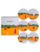Coffret 6 assiettes à dessert DEGRENNE Destination forêt 23cm