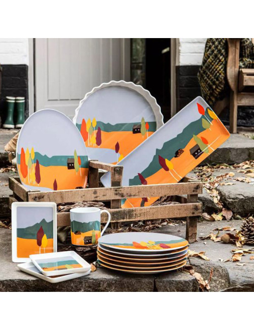 Coffret 6 assiettes à dessert DEGRENNE Destination forêt 23cm