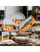 Coffret 6 assiettes à dessert DEGRENNE Destination forêt 23cm