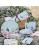 Coffret 6 assiettes à dessert DEGRENNE Destination sud 23cm