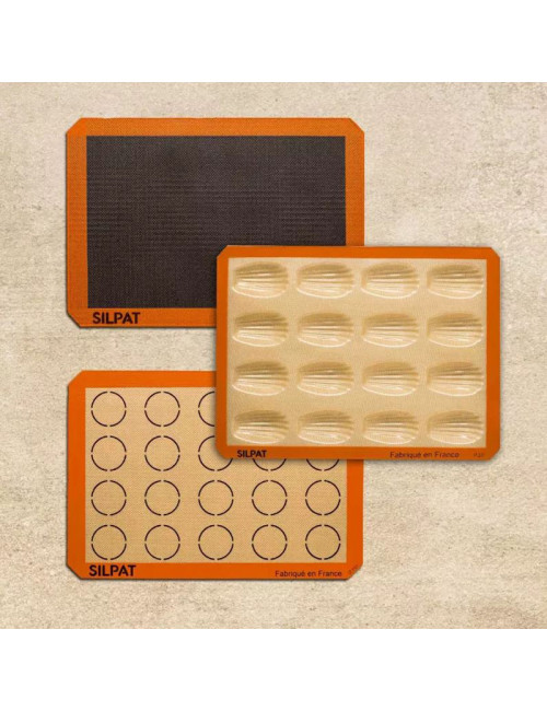 Kit français SILPAT tapis de cuisson macarons madeleines