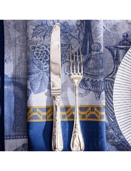 4 serviettes de table en coton Festin Le Jacquard Français - 2 coloris