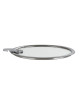 Couvercle en verre avec inox Cristel Strate - 8 tailles