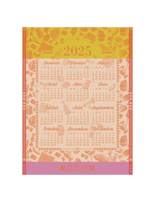 Torchon Calendrier 2025 Le Jacquard Français en coton