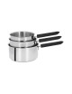 Batterie 3 casseroles Cristel Mutine Fixe - 16, 18 et 20cm