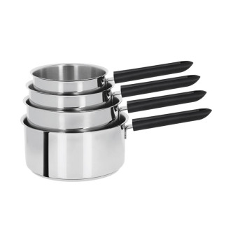 Batterie 4 casseroles Cristel Mutine Fixe - 14, 16, 18 et 20cm
