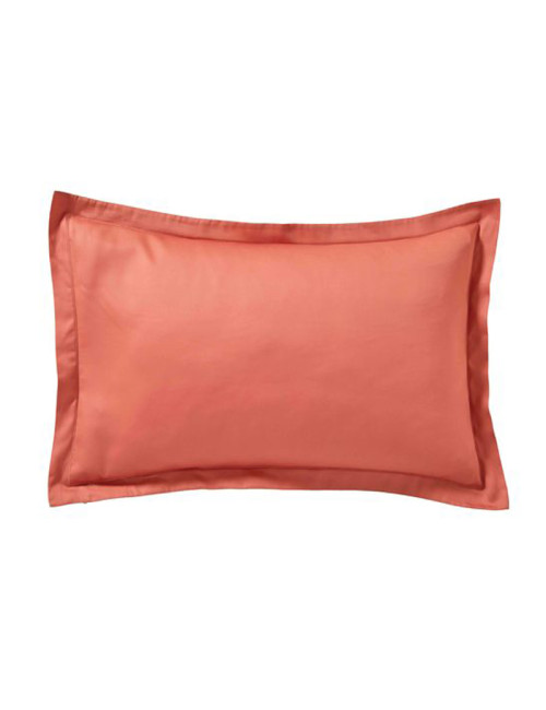 2 taies d'oreiller 50x75cm UNI Satin Blanc des Vosges - rose boisé