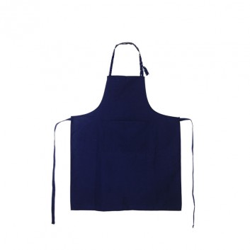Tablier bleu marine en 100% coton
