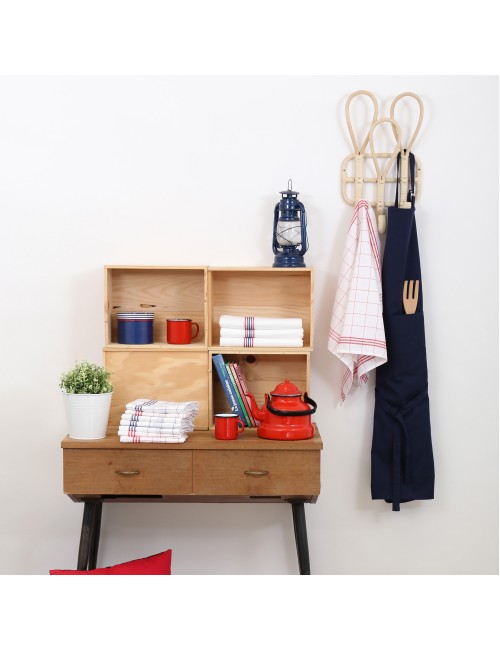 Tablier bleu marine en 100% coton