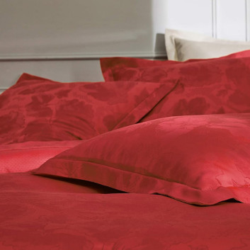 2 taies d'oreiller Reseda Rubis Blanc des Vosges 65x65cm