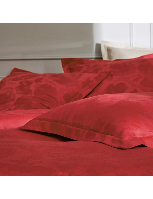 2 taies d'oreiller Reseda Rubis Blanc des Vosges 65x65cm