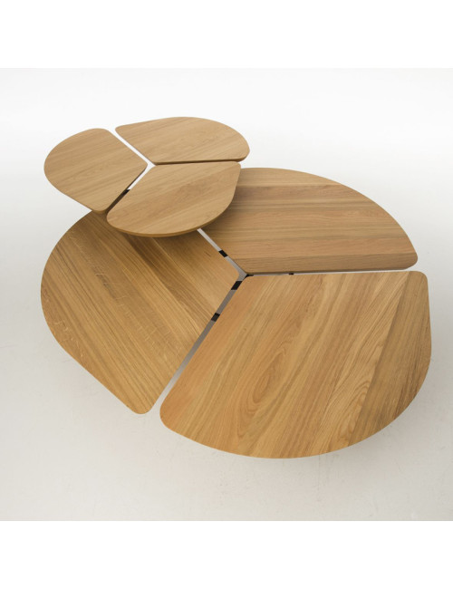 Table basse Miss Trèfle Airborne chêne - 3 dimensions